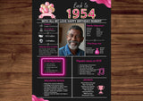 Pink Model 1954 Birthday Poster 70 year