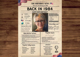 Newspaper Model 1984 Birthday Poster 40 year