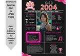 Pink Model 2004 Birthday Poster 20 year