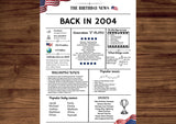 White Newspaper 2004 Birthday Poster 20 year NOT Customize