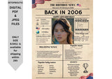 Newspaper Model 2006 Birthday Poster 18 year