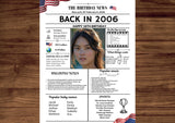 White Newspaper Model 2006 Birthday Poster 18 year