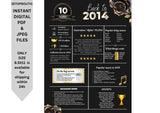 Black rose 2014 Birthday Poster 10 year NOT customize