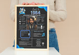 Blue Model 1984 Birthday Poster 40 year