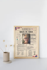 Newspaper Model 1984 Birthday Poster 40 year