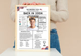 White Newspaper Model 2004 Birthday Poster 20 year