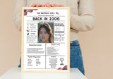 White Newspaper Model 2006 Birthday Poster 18 year