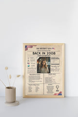 Newspaper Model 2008 Birthday Poster 16 year