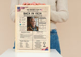 Newspaper Model 1924 Birthday Poster 100 year