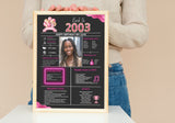 Pink Model 2003 Birthday Poster 21 year